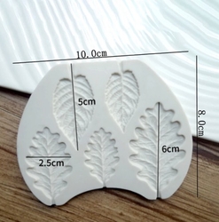 Silikon Oak Leaf Meşe Yapraklar; 10,4*8,2 cm - Thumbnail