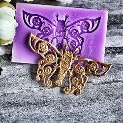 Paku Malzeme - Silicone mold Relief-26 ( butterfly ) ; 6,7*3,8 cm