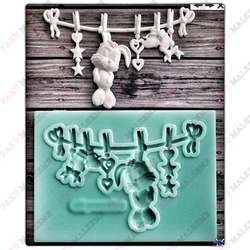 Paku Malzeme - Silicone mold Relief-39 ( pendant baby ); 7,6*5,5 cm