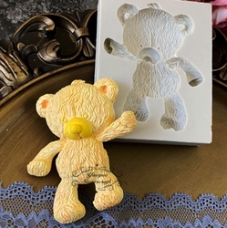 Paku Malzeme - Silicone mold Russian Teddy-2; 8,2*6,7 cm