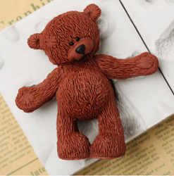 Paku Malzeme - Silikon Russian Teddy-3 boyutlu Ayıcık; 8,6*7,9 cm