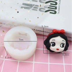 Silikon Snowwhite Pamuk Prenses; 7,0*7,0 cm - Thumbnail