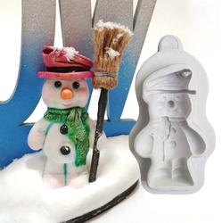 Paku Malzeme - Silicone mold Snowman; 7,8*4,5 cm