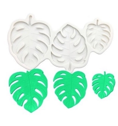 Paku Malzeme - Silicone mold Monstera Leaf 3 pcs; 17*9,5 cm