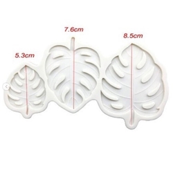 Paku Malzeme - Silicone mold Monstera Leaf 3 pcs; 17*9,5 cm (1)