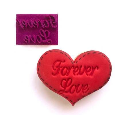 Stamp kaşe Forever Love; 5,3*4,1 cm