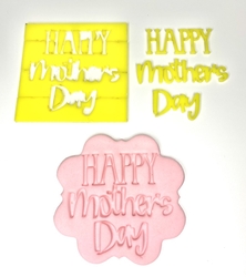 Paku Malzeme - Acrylic Mini Stamp HAPPY MOTHER's DAY; 8,0*8,0 cm