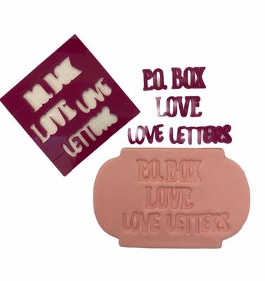 Stamp kaşe LOVE LETTERS; 7*7 cm