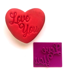 Paku Malzeme - Stamp kaşe Love You; 6,6*5,6 cm