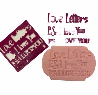 Stamp kaşe P.S: I LOVE YOU; 7*7 cm
