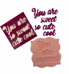 Paku Malzeme - Stamp kaşe YOU ARE SO SWEET; 7*7 cm