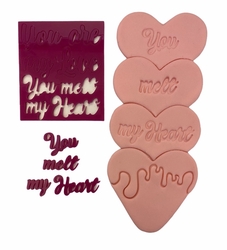 Paku Malzeme - Stamp embossers You Melt My Heart;7*7 cm