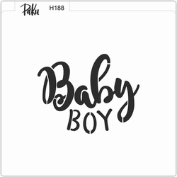 Paku Malzeme - Stencil Baby Boy; 15*15 cm