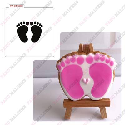 Stencil Baby Feet; 15*15 cm