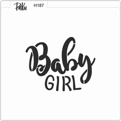 Paku Malzeme - Stencil Baby Girl; 15*15 cm