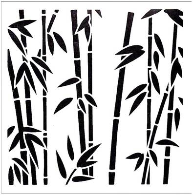 Stencil Bamboo-2 20x20 cm