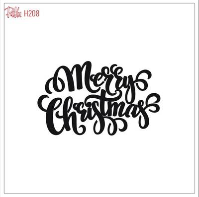Stencil Merry Christmas; 15*15 cm
