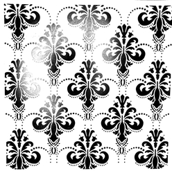 Stencil Chandelier Damask; 25*25 cm - Thumbnail