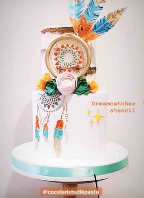 Stencil Dreamscatcher; 20*20 cm