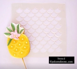 Paku Malzeme - Stencil Balık Pulu Fish Scale (1)