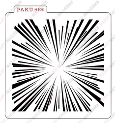 Paku Malzeme - Stencil Flash; 15*15 cm