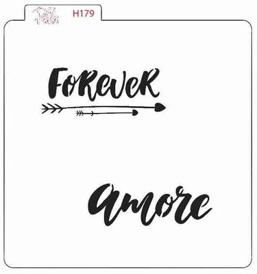 Stencil Forever Amore; 15*15 cm