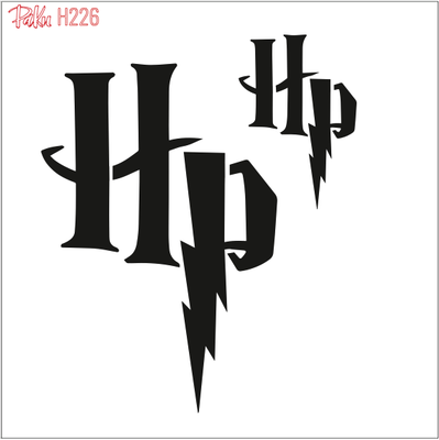 Stencil Harry Potter logo; 15*15 cm