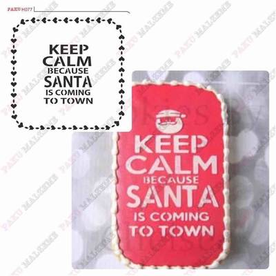 Stencil Keep Calm Santa; 15*15 cm