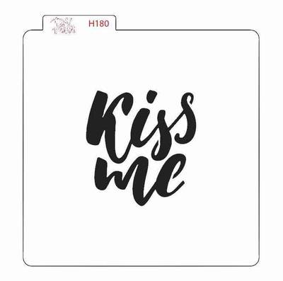 Stencil Kiss Me; 15*15 cm