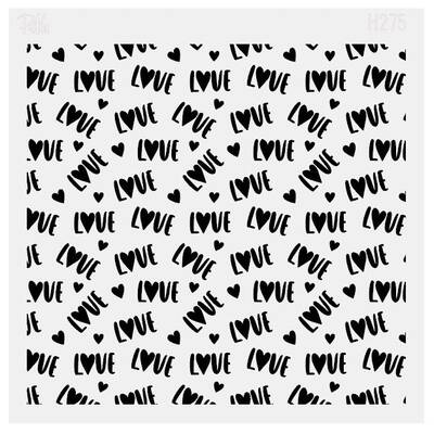 Stencil Love Confetti; 15*15 cm