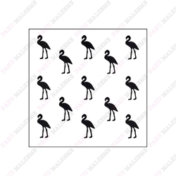 Paku Malzeme - Stencil Mini Flamingo