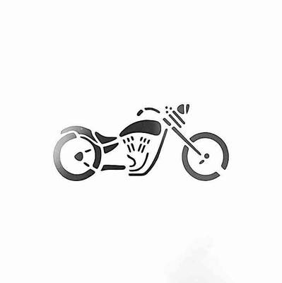 Stencil Motosiklet; 15*15 cm