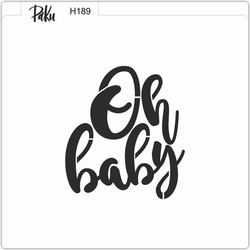 Paku Malzeme - Stencil Oh Baby; 15*15 cm