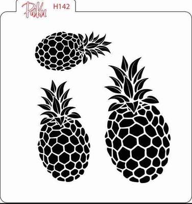 Stencil Pineapple-2; 15*15 cm