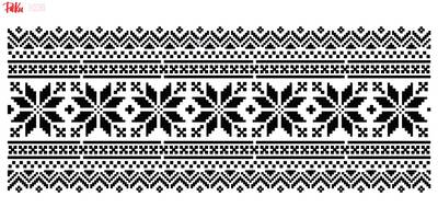 Stencil Snowflakes Sweater; 40*20 cm