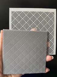 Paku Malzeme - Stencil Square Illusion; 11*11 cm