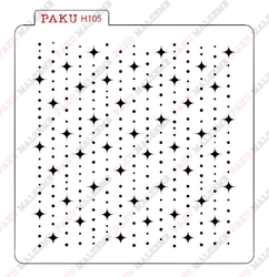 Paku Malzeme - Stencil Stars-4; 15*15 cm