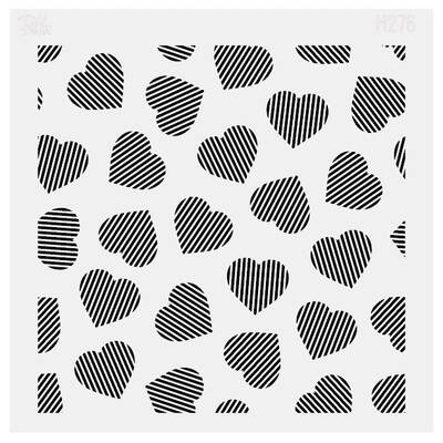 Stencil Strip Hearts; 15*15 cm
