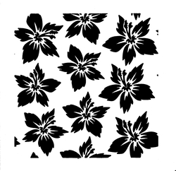Paku Malzeme - Stencil Wild Hibiscus