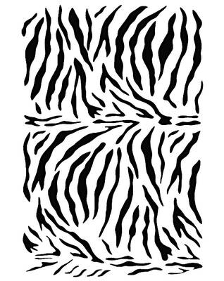 Stencil Zebra; 35*23 cm
