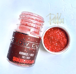 Seker Sugar - Glow Dust yenilebilir sim Kırmızı; 7 gr